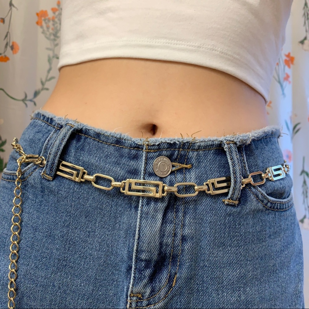Gold chain belt